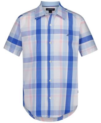 Boys' 8-20 Americana Plaid Short-Sleeve Woven Shirt