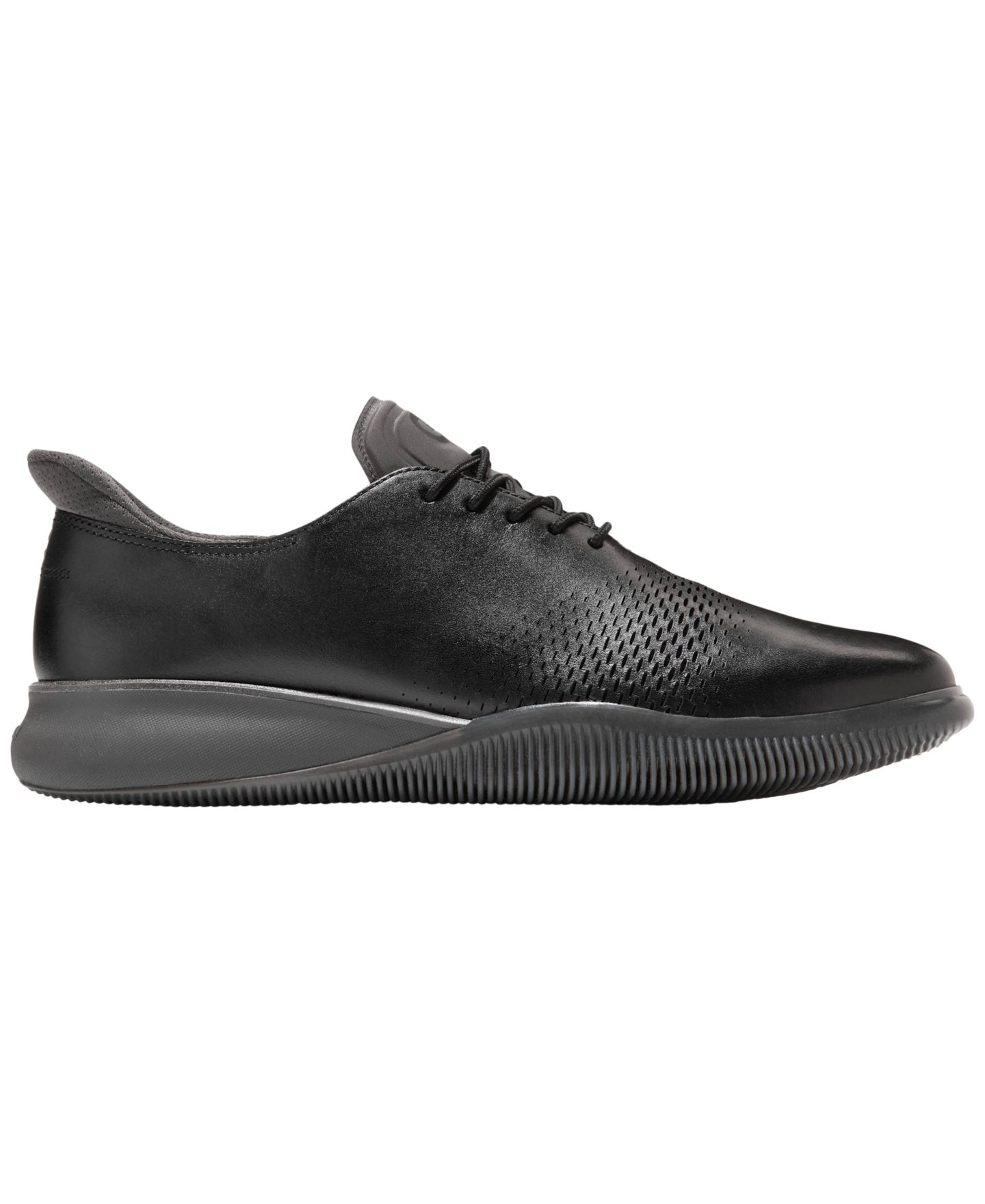 Обувь Cole Haan Men's 6. Zerøgrand Laser Quick-On Lace-Up Oxford Shoes, цвет: Чёрный — фото 2