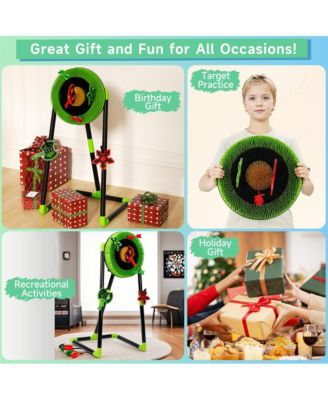 Axe & Dart Throwing Game Set with Target Board for Backyard Parties