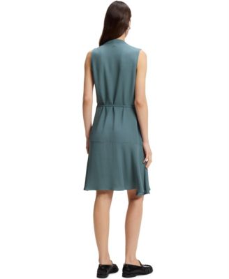 BOSS by Women's Soft Crepe Belted Wrap Dress