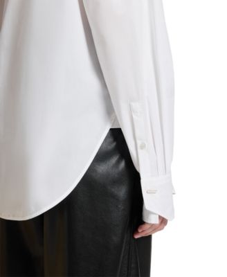 BOSS by Women's Cotton Oversized-Fit Blouse