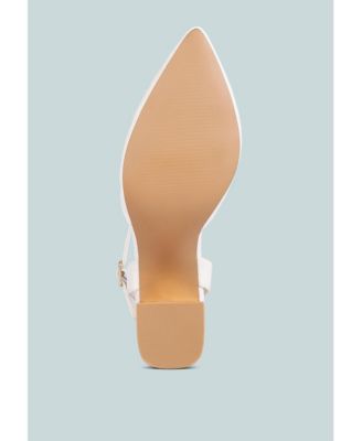 Womens Hyatt Metallic Sling Block Heel Sandals