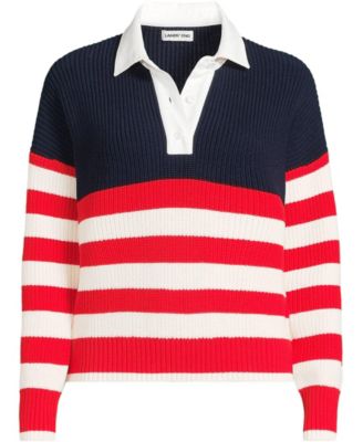 Women's Drifter Rugby with Woven Collar Sweater