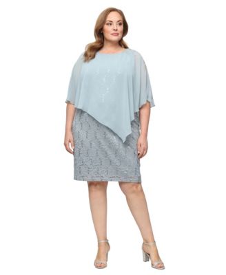 Plus Size Crew Neck Sheath Dress
