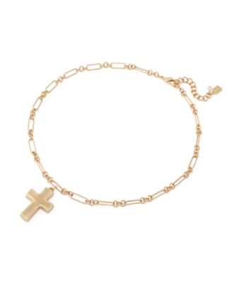 Mother of Pearl Cross Pendant Necklace