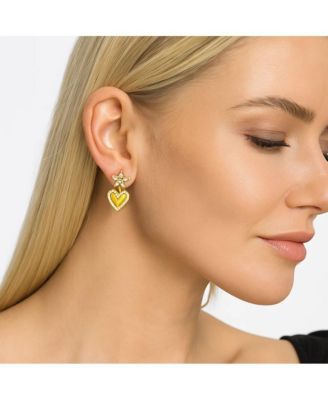 Bloom Heart Drop Earrings