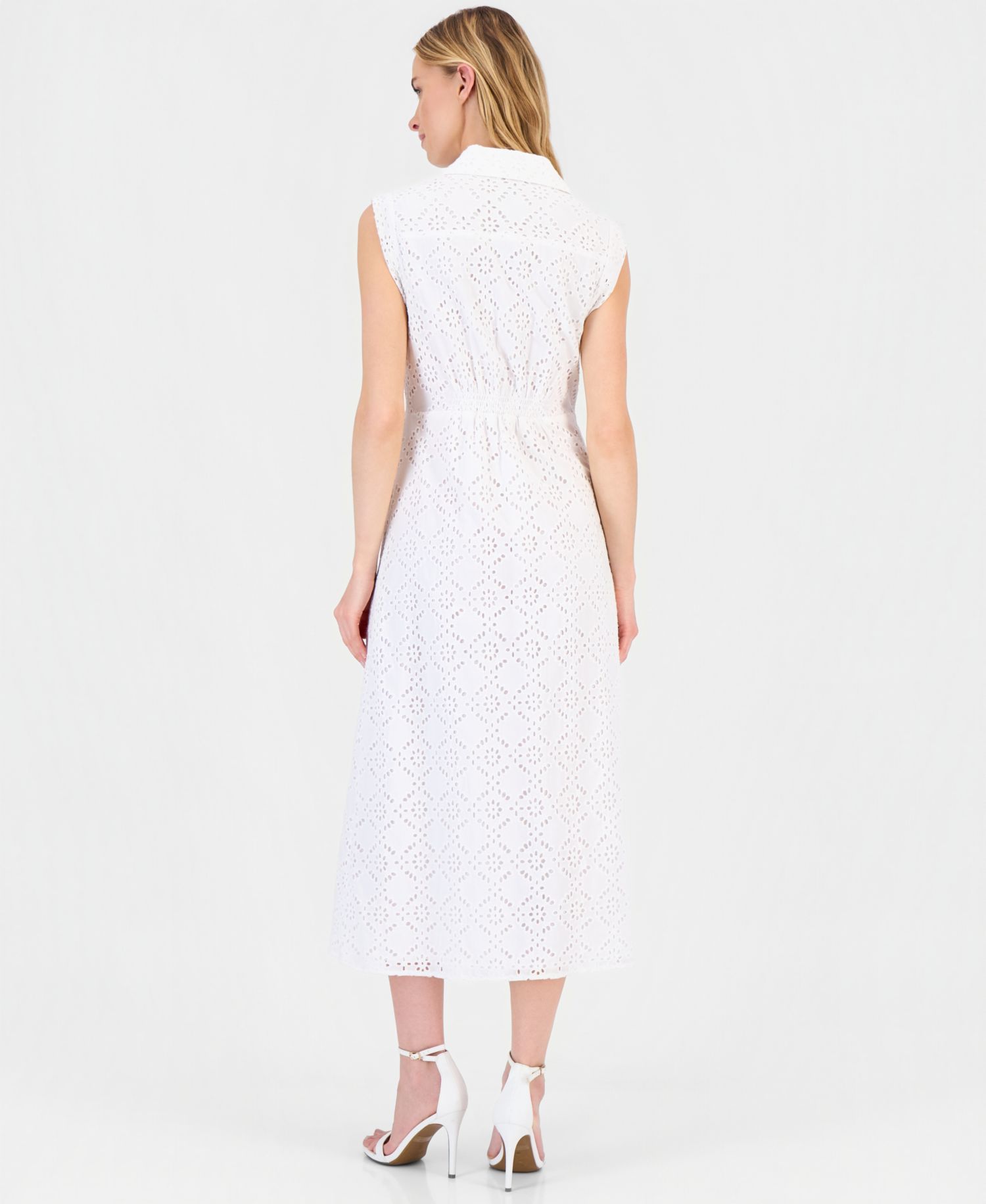 Women's Eyelet Embroidered Shirtdress