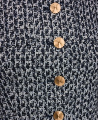 Petite Crewneck 5-Button Cropped Jacket