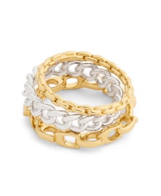 Two-Tone Signature C Mixed Chain Ring Set