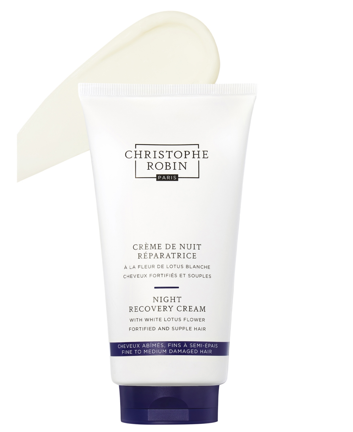 Christophe Robin Night Recovery Cream with White Lotus Flower, 5oz