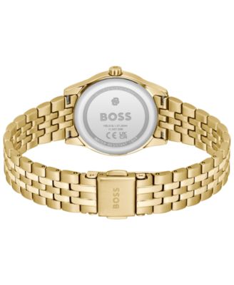 Women's Graceful Mina Quartz Ionic Plated Thin Gold Steel Watch, 25mm