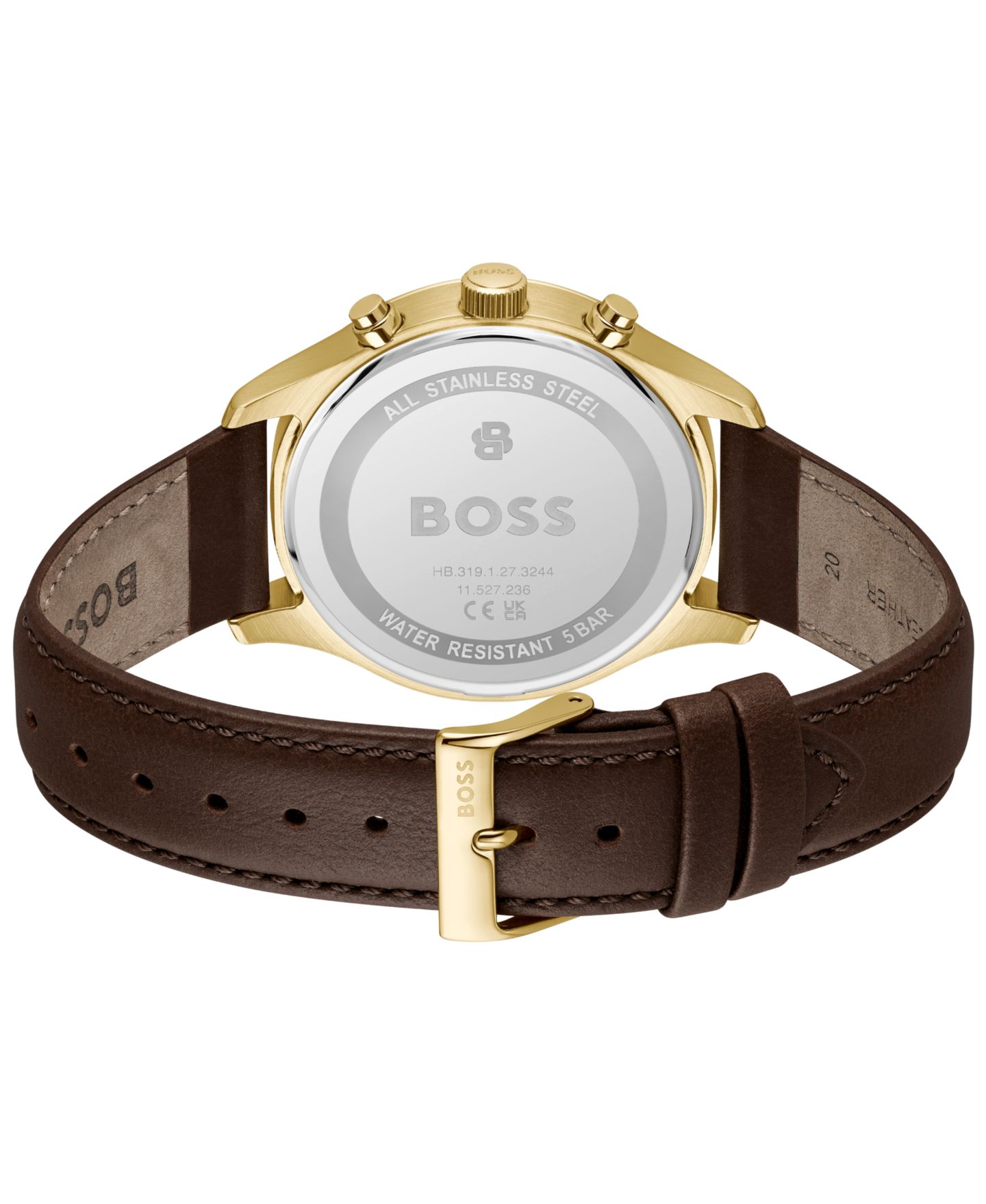 Мужские часы Hugo Boss Stratus Quartz Chrono Brown Calfskin Watch, 41mm — фото 3
