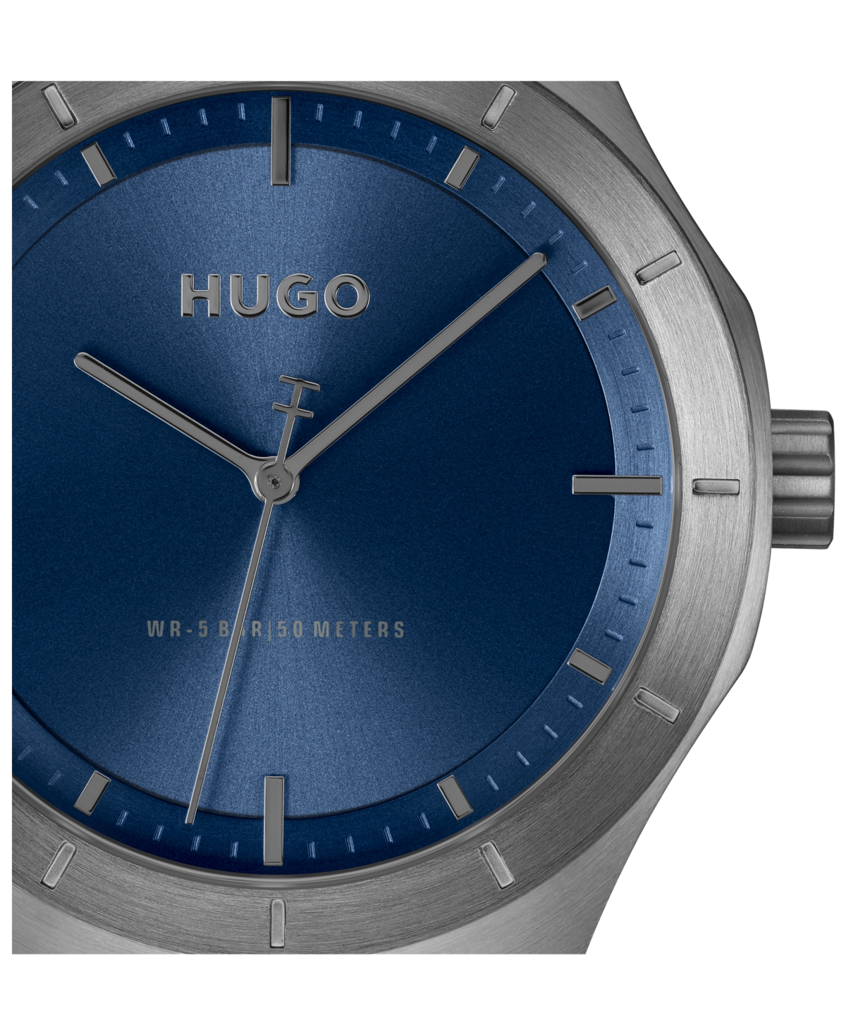 Hugo Boss Men's Lit Quartz Ionic Plated Grey Steel Watch, 42mm