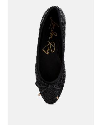 Womens Ringo Sequin Embellished Ballet Flats