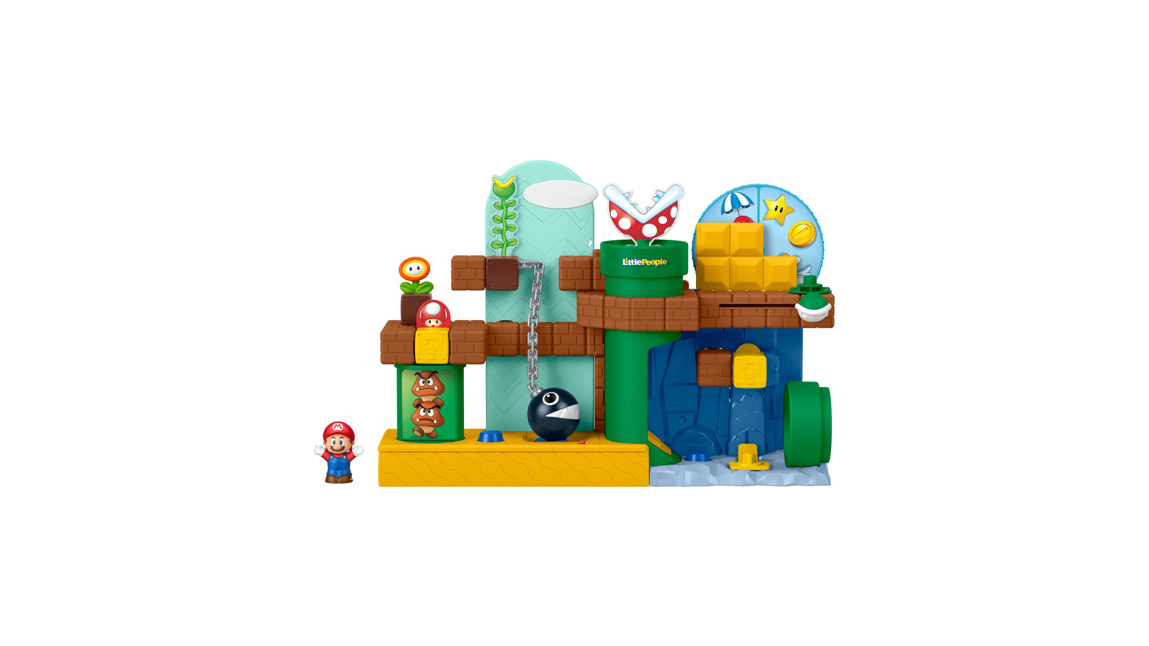 Fisher Price Little People My Mario Adventure Playset, Musical Toddler Toy with 2 Figures