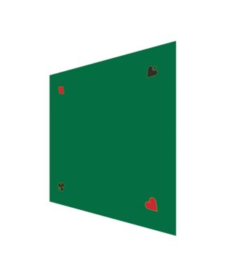 40" x 40" Poker Card Playing Tabletop Felt, Casino Playing Card Poker Layout Mat for Table Top
