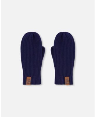Kids Unisex Ribbed Knit Mittens