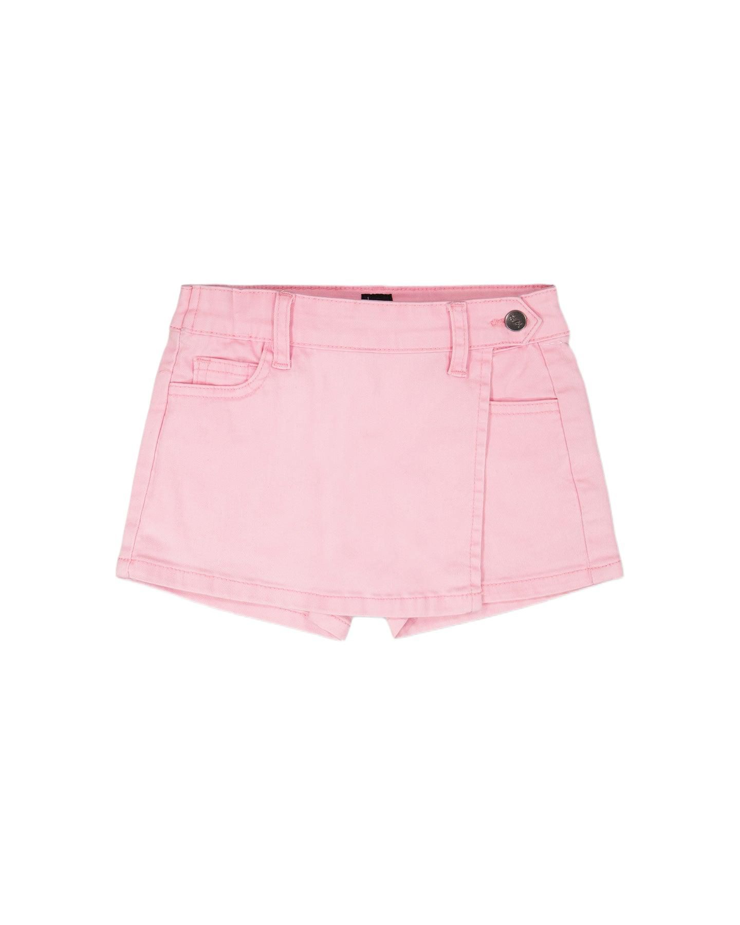 Юбка-шорты Deux par Deux Stretch Twill Skort для девочек-малышей, цвет: Розовый — фото 1