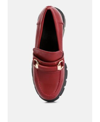 Evangeline Womens chunky platform loafers