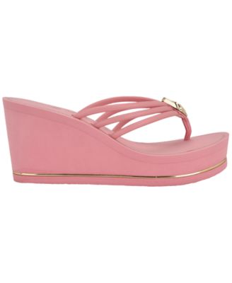 Women's Sabrie Ornamented Platform Thong Wedge Sandal