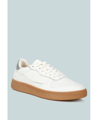 Womens Kyniska Faux Leather Everyday Sneakers
