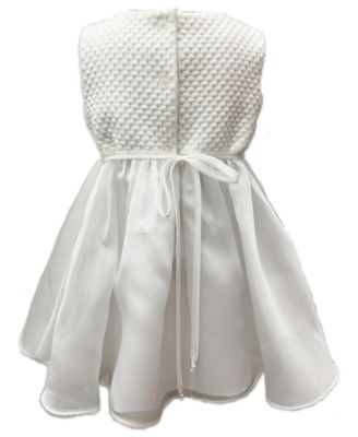 Girls' 2T-6X Textured Knit Coat Round Neck Dress