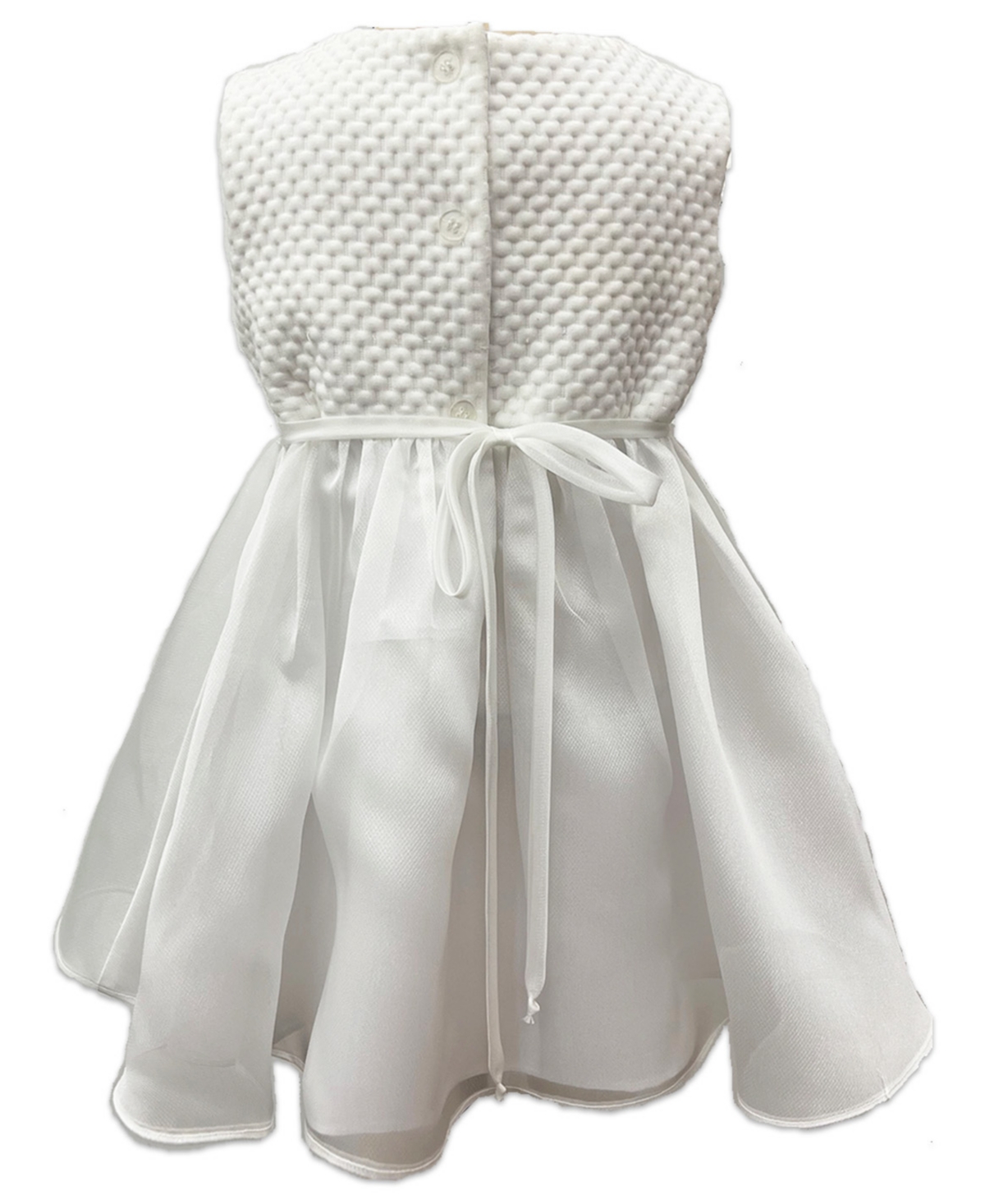 Blueberi Boulevard Girls' 2T-6X Textured Knit Coat Round Neck Dress