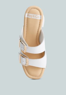 Rag and Co Womens Kenna Dual Buckle Strap Sandals