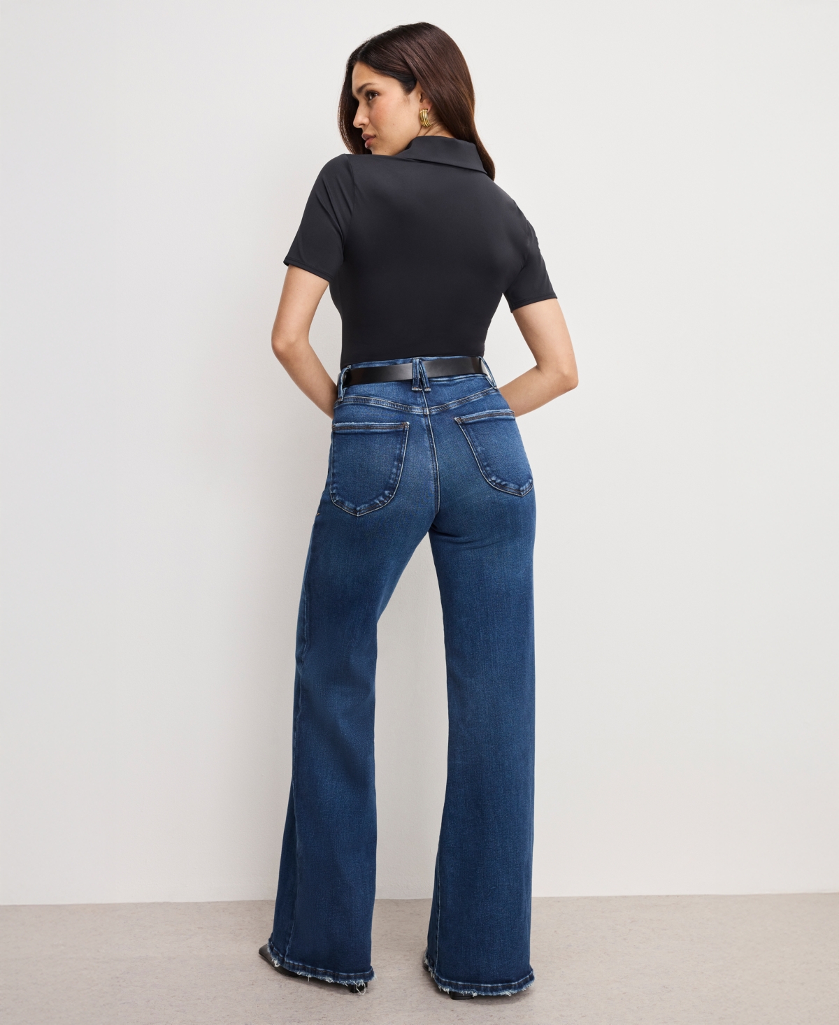 Good American Women's Wide-Leg Palazzo Jeans