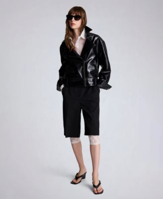 Women's Moto Collared Neck Jacket