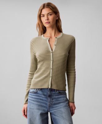 Women's Striped Long-Sleeve Sweater