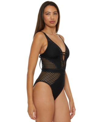 Women's Castaway Fishnet One-Piece Swimsuit