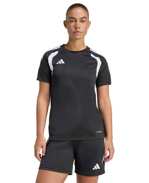 Женская футболка adidas Tiro 26 League Soccer Jersey T-Shirt, цвет: Чёрный / Белый