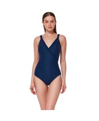 Women's Scaled Up Surplice Knit One Piece