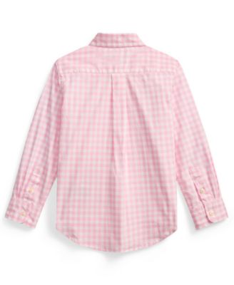 Boys' 2-7 Plaid Button-Down Poplin Shirt