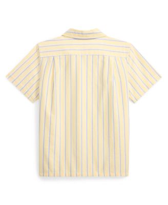 Boys' 8-20 Striped Oxford Camp Collar Shirt