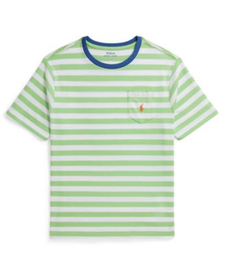 Boys' 8-20 Striped Cotton Jersey Pocket Tee