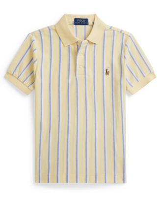 Boys' 2-7 Striped Oxford Mesh Polo Shirt