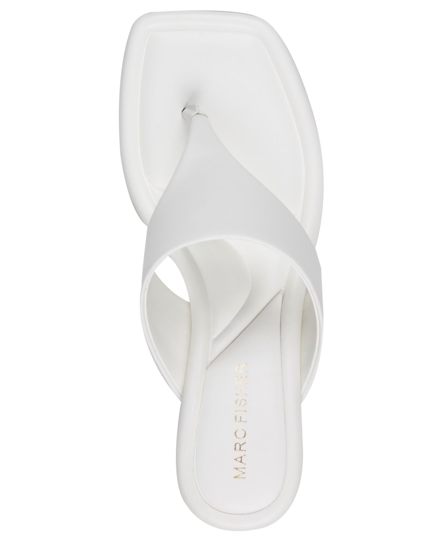 Женские сандалии Marc Fisher Yael Slip-On Square Toe Dress Sandals, цвет: Белый — фото 4