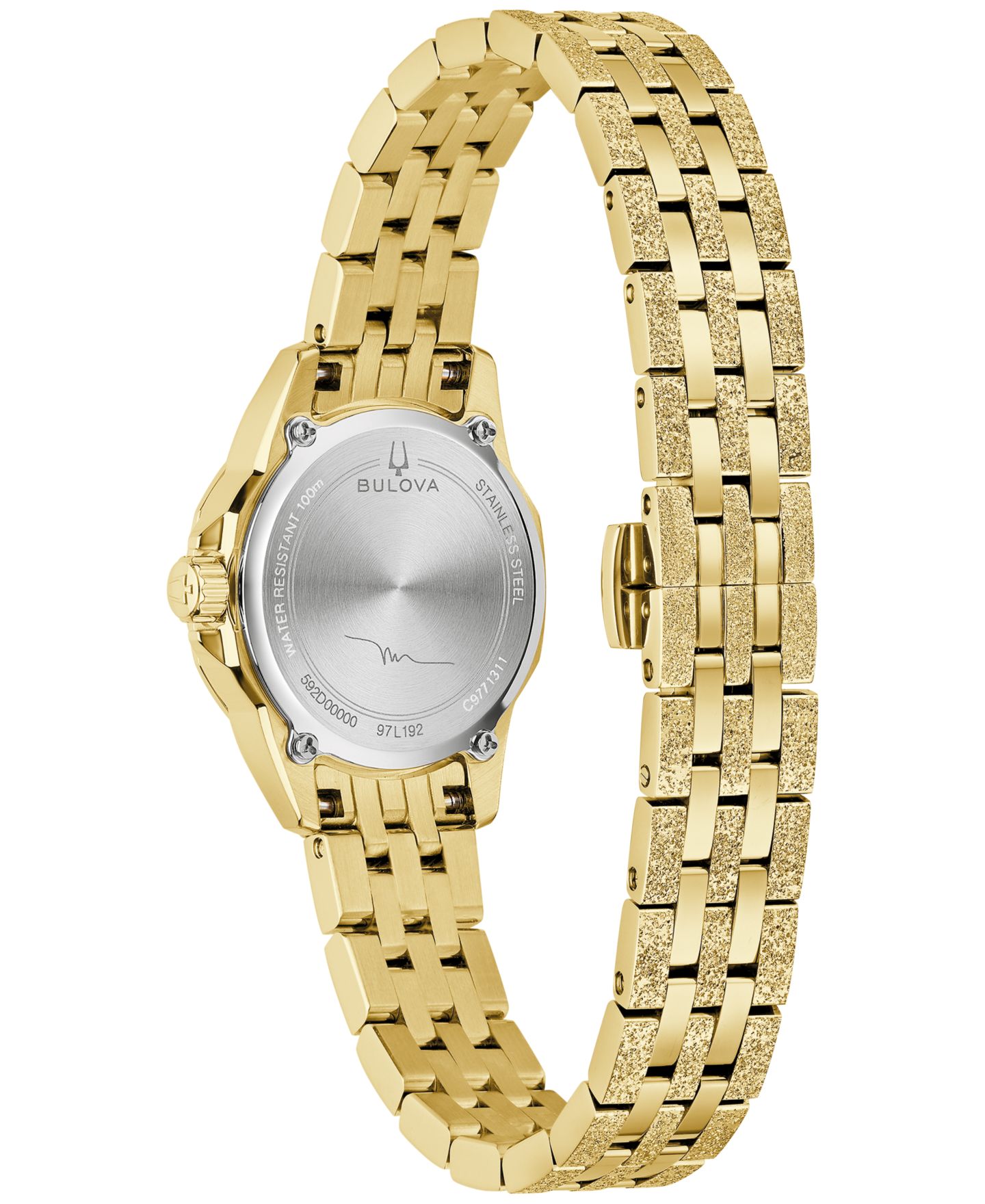 Женские часы Bulova Marine Star Series A Marc Anthony Gold-Tone Stainless Steel Bracelet Watch 35mm — фото 5