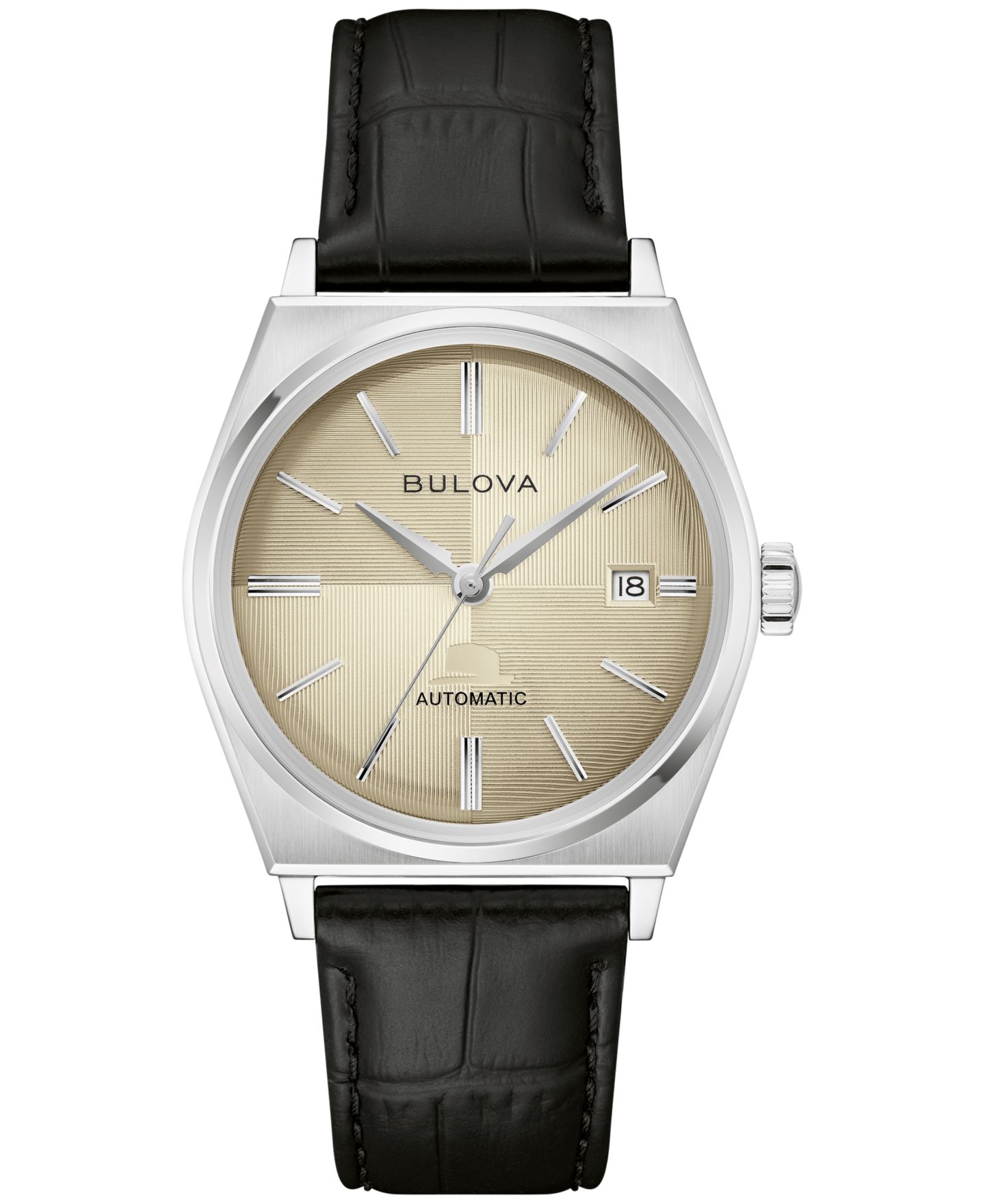 Мужские часы Bulova Frank Sinatra Nothing But The Best Black Leather Strap Watch 40mm — фото 1