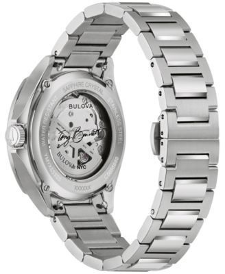 Men's Tony Bennett NYC Silver-Tone Stainless Steel Bracelet Watch 32mm