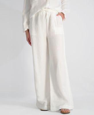 Women's Cooper Linen-Blend Wide-Leg Pants