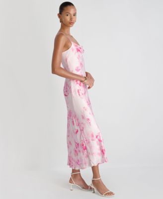 Women's Oona Satin Sophie Cowl Neck Flare Midi Dress