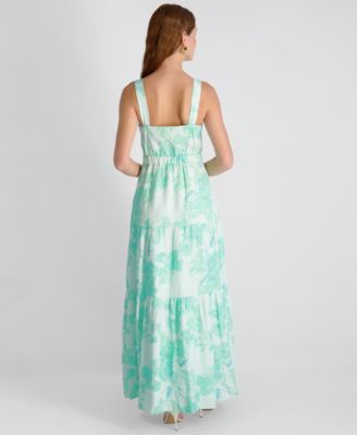 Women's Cooper Linen Sophie Fleur Square Neck Maxi Dress