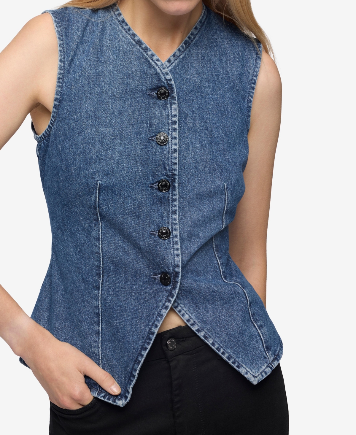 7 For All Mankind Women's V-Neck Vest
