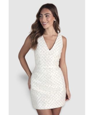 Women's Sleeveless Embellished Mini Dress