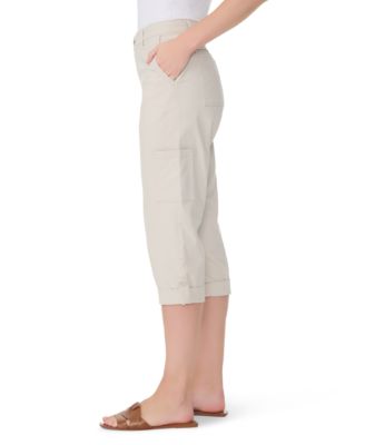 Women's Adjustable-Hem Cargo Capri Pants