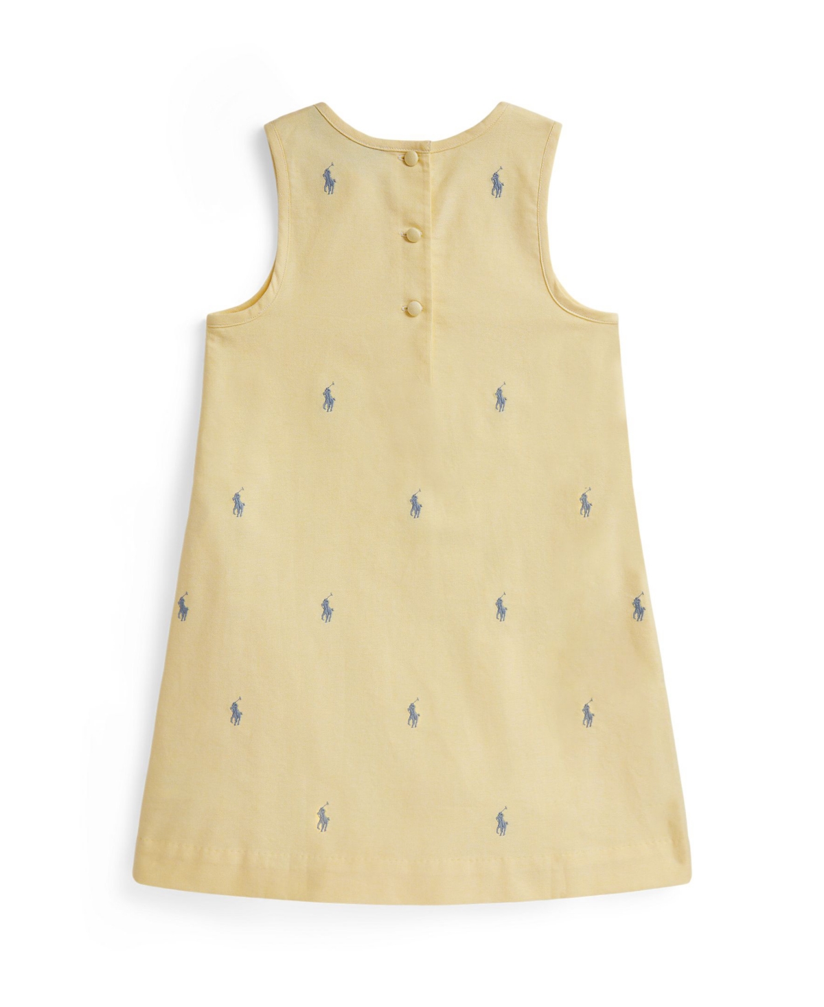 Polo Ralph Lauren Girls' 2-6X Pony Three-Button Placket Oxford Dress
