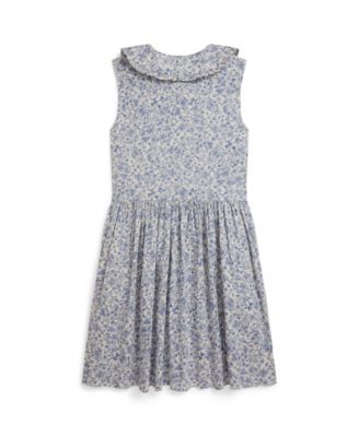Girls' 7-16 Floral Peter Pan Collar Shirtdress